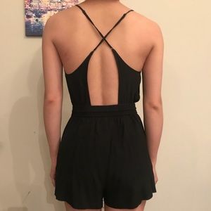 Black short jumpsuit